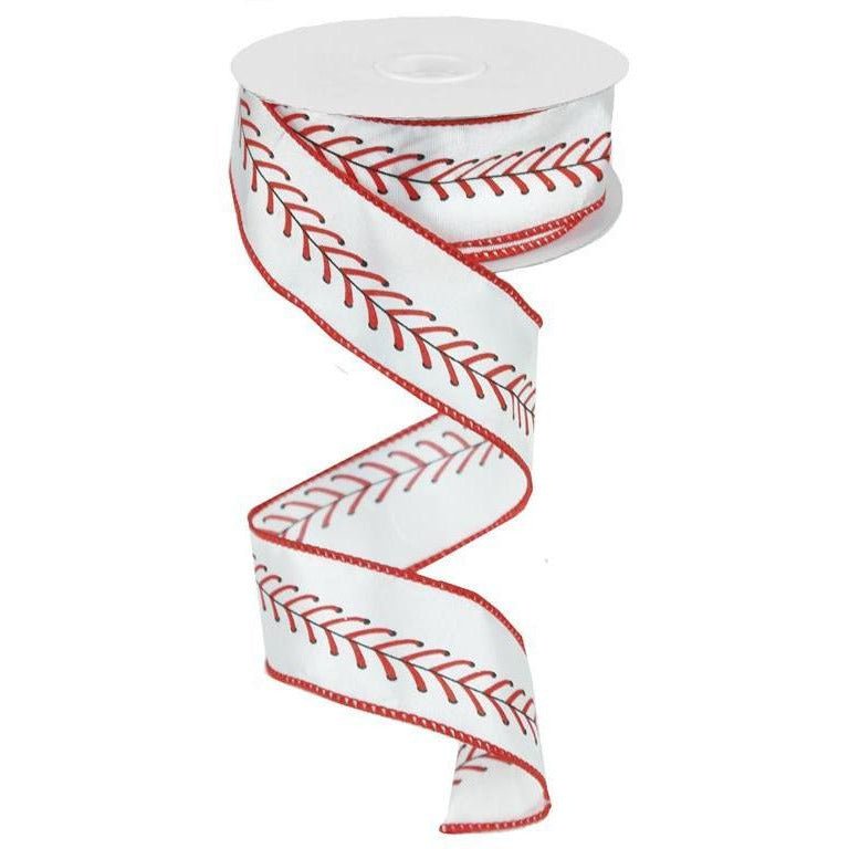 1.5&#x22; Baseball Stitching Ribbon (10 Yards)