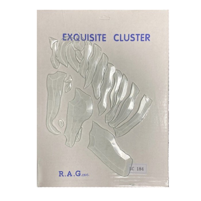 8"x8-1/2" Exquisite Clear Glass Horse Head Bevel Cluster EC184