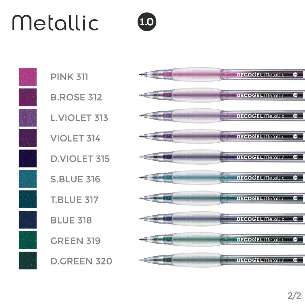 Karin Deco Gel 1.0 Metallic - T. Blue 317 Sparkle Gel Pen - Clearance