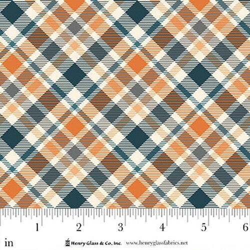 Fabric Henry Glass Glow in the Dark Bias Plaid by the Quarter Yard Q2025G-39
