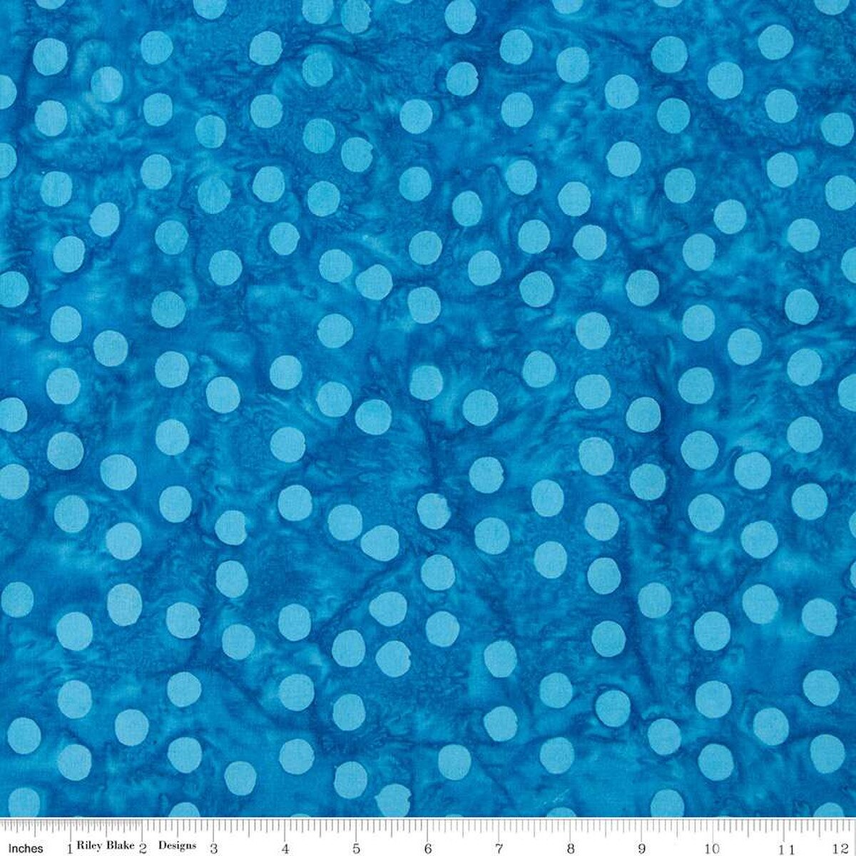 Fabric Riley Blake Ocean Blue Polka Pop Elemental Batiks by the Quarter Yard BT21400-294