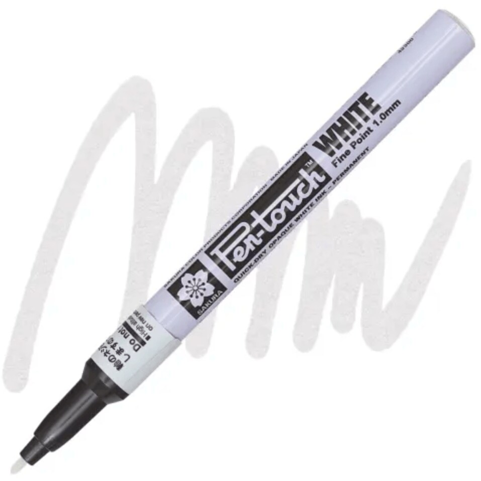Pen-Touch Paint Marker - Permanent Opaque White 1.0 mm Fine Tip Paint Pen