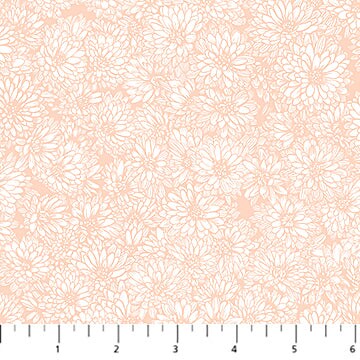 Fabric Northcott Anna Maria Creamsicle Mums Indelible Soft by the Quarter Yard AMT1002-56V