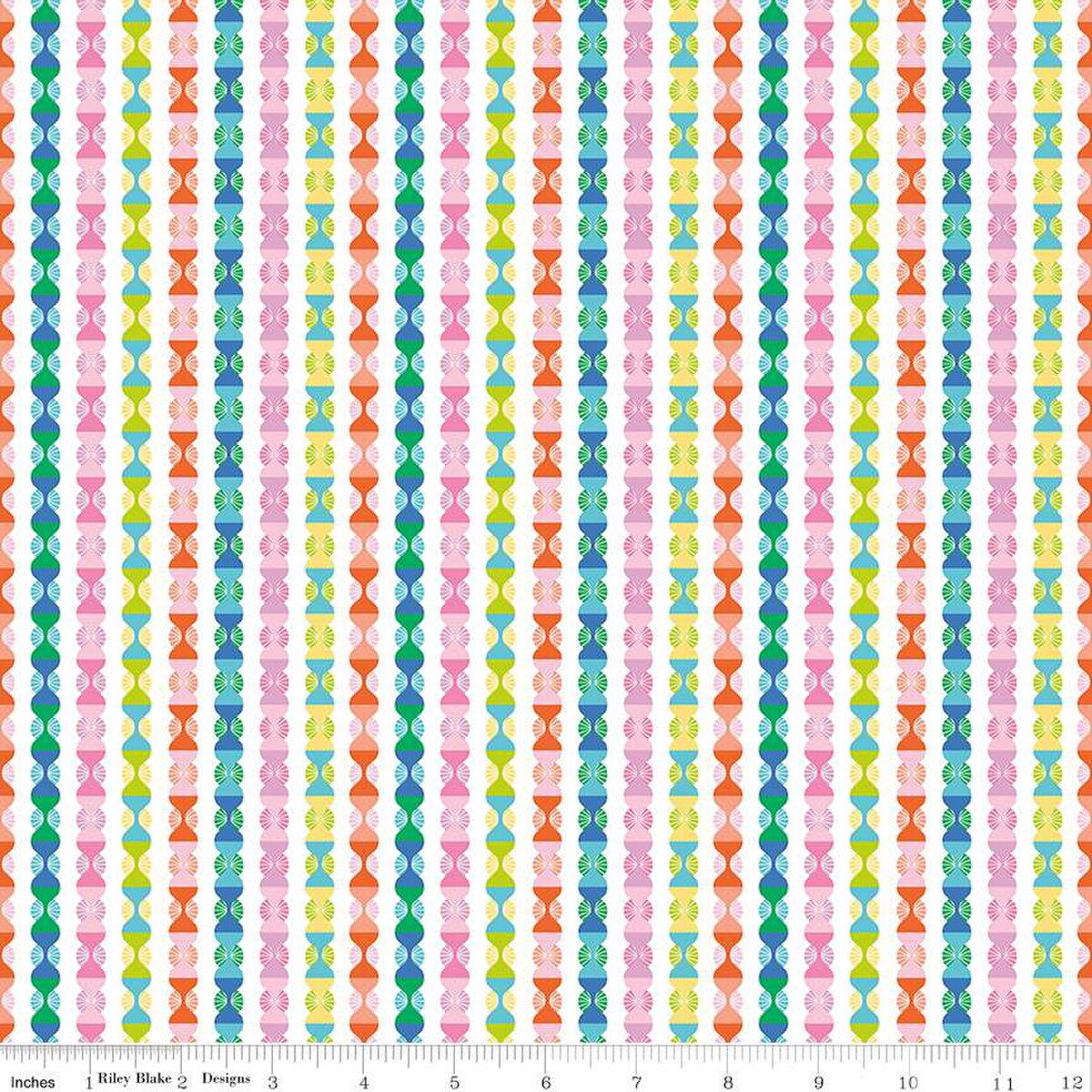 Fabric Riley Blake Multi Ogee Celebrate by the Quarter Yard C15334-MULTI