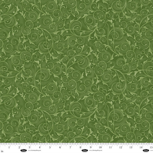 Fabric Blank Quilting Sage Swirls and Twirls 108" Wide Back by the Quarter Yard 4221-66