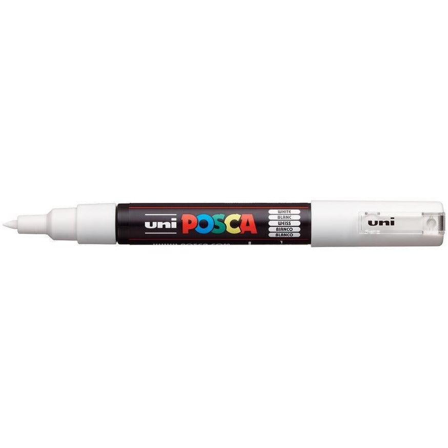 Uni Posca - PC-1M - White Extra-Fine Bullet Tip Acrylic Paint Pen