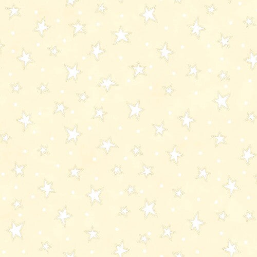 Fabric Henry Glass Cream Starry Basics by the Quarter Yard 8294-4