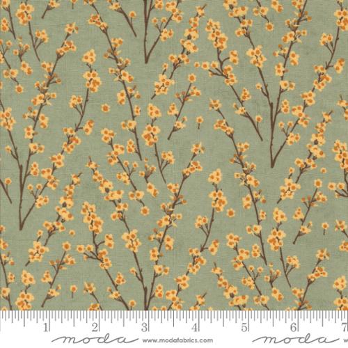 Fabric Moda Sage Twiggy Florals Acorn Hollow by the Quarter Yard 30765-18