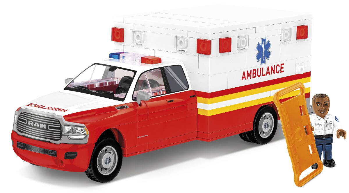 COBI DODGE RAM 3500 Ambulance Building Set, 295 Pieces