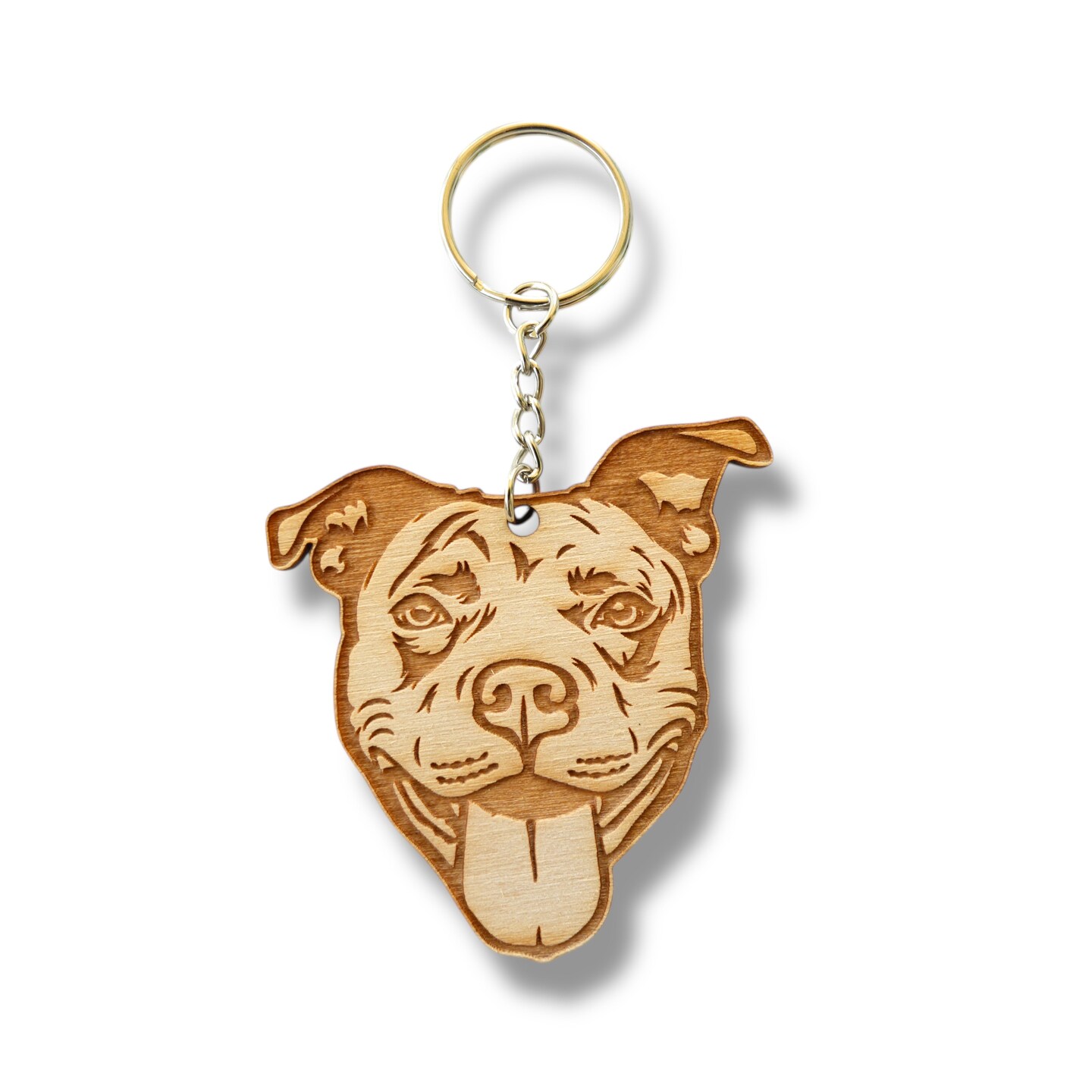 Keychain - Pit Bull - Birch wood | Michaels