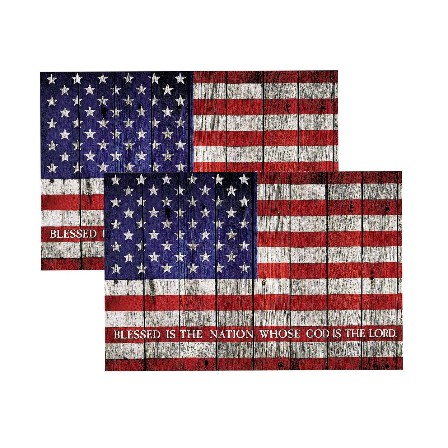 4th of July American Flag Verse Backdrop Banner 3 Pieces
