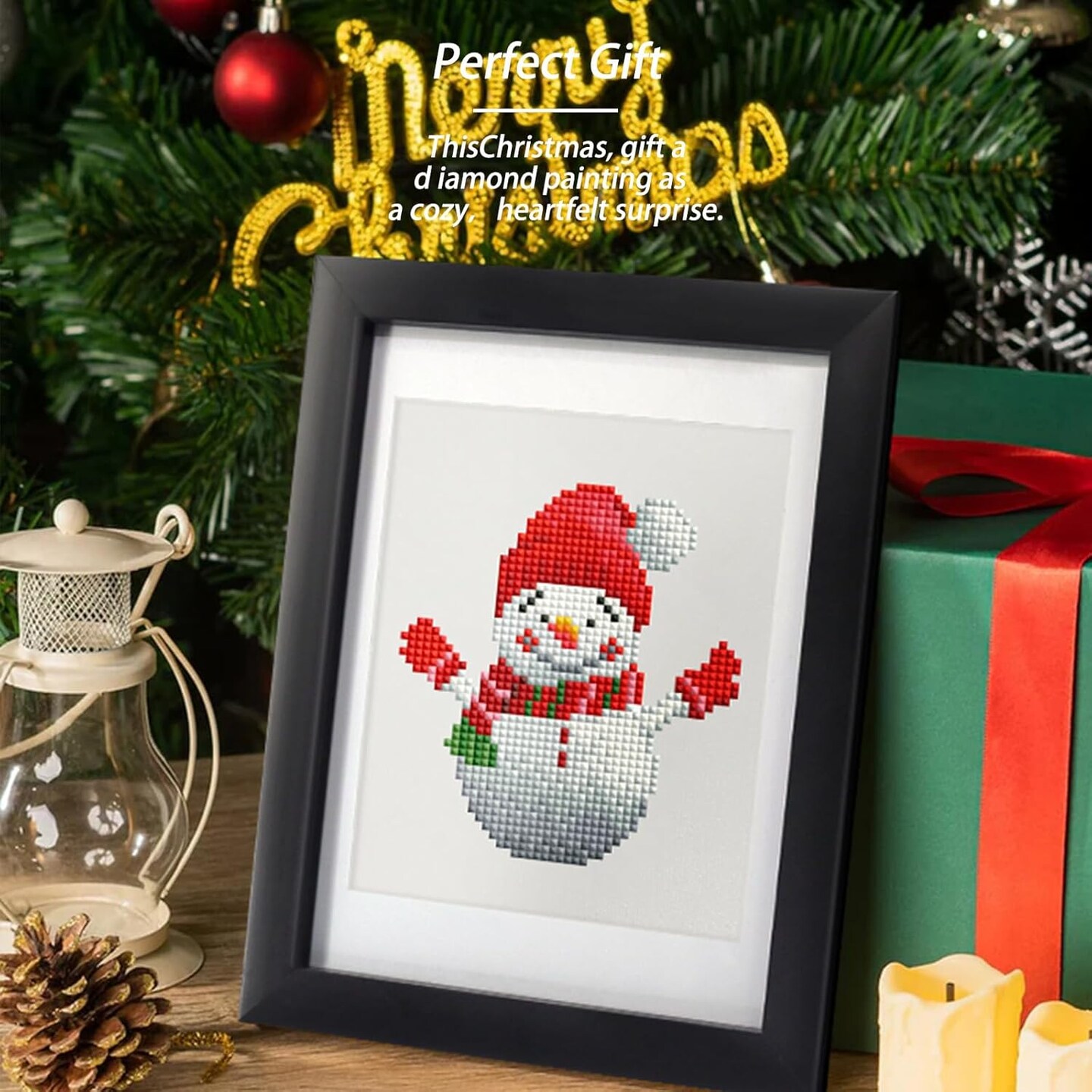 12Pcs Christmas Diamond Art Kit &#x2013; Mini 5D DIY Ornaments for Adults &#x26; Holiday Crafts