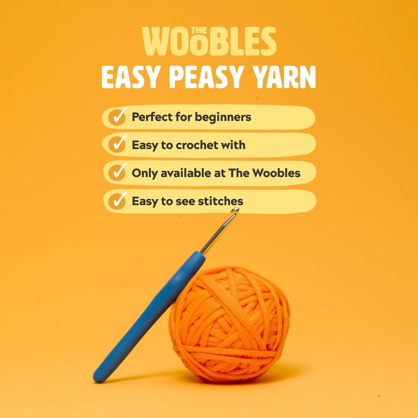 The Woobles Beginners Crochet Kit with Easy Peasy Yarn as seen on Shark Tank - with Step-by-Step Video Tutorials - Fred The Dinosaur