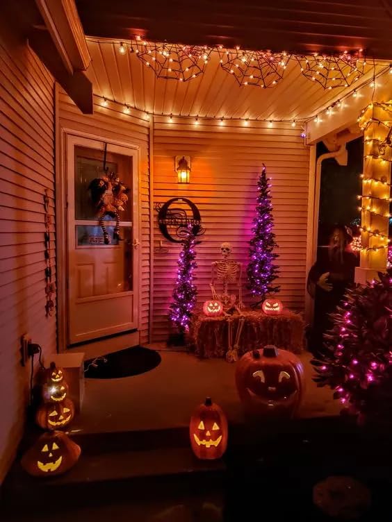 LED Flame Light Bulbs, 4 Modes Flickering Light Bulbs with Upside Down Effect, E26/E27 Flame Bulb for Halloween Christmas Party Patio Porch Home Indoor &#x26; Outdoor Decorations - 2  &#x26; Organizer Storage Tote Bag