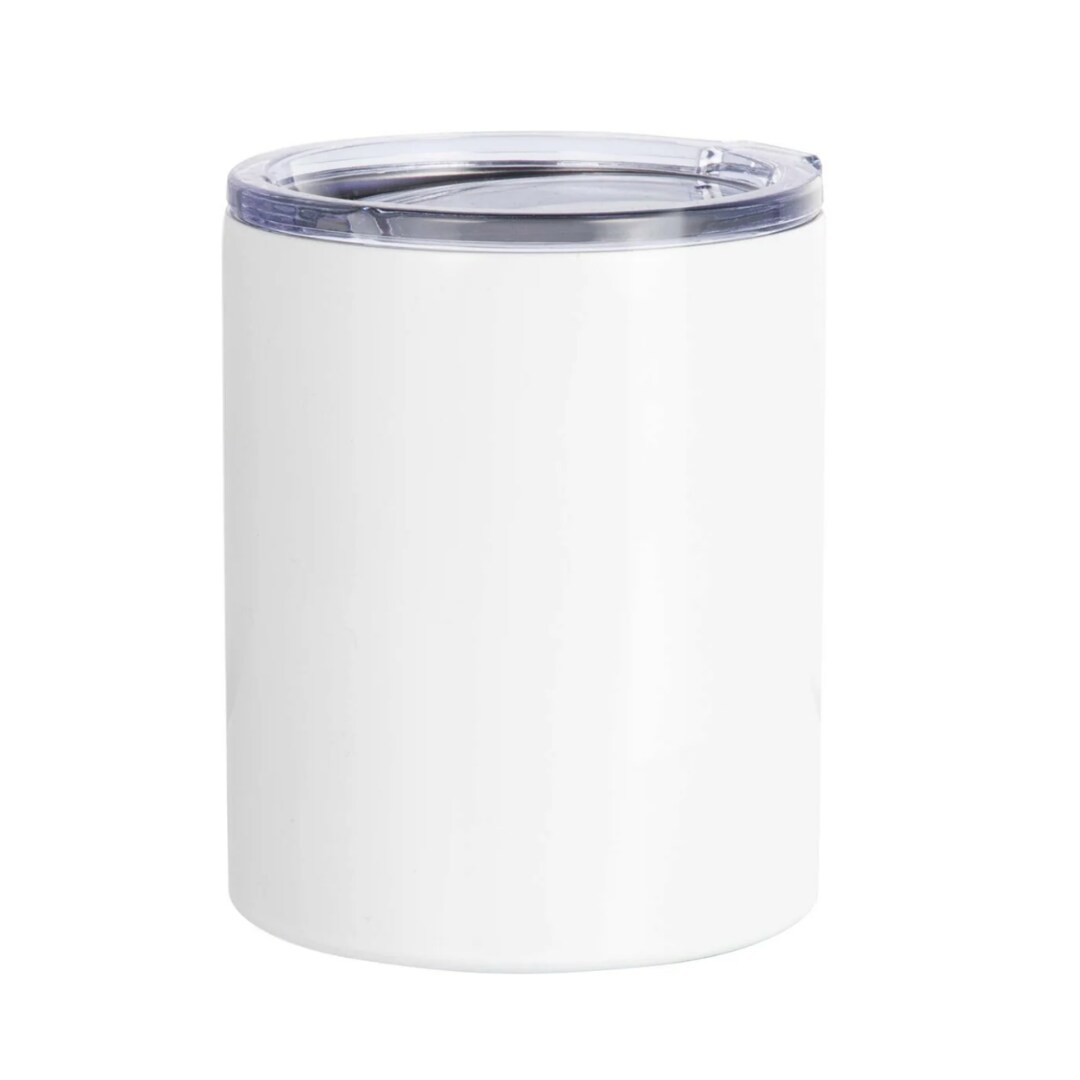 Craft Express 4 Pack 10oz Stainless Steel Sublimation Lowballs with Lids