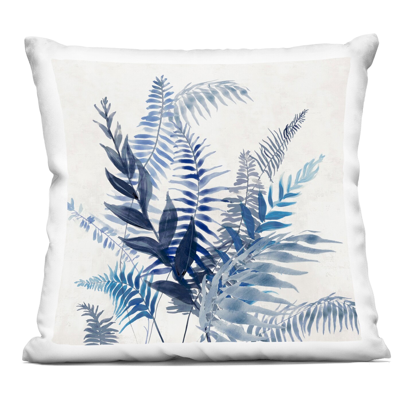 Stupell Industries Overlapping Blue Fronds Decorative Printed Throw Pillow, design by Jacob Q, 18 x 7 x 18
