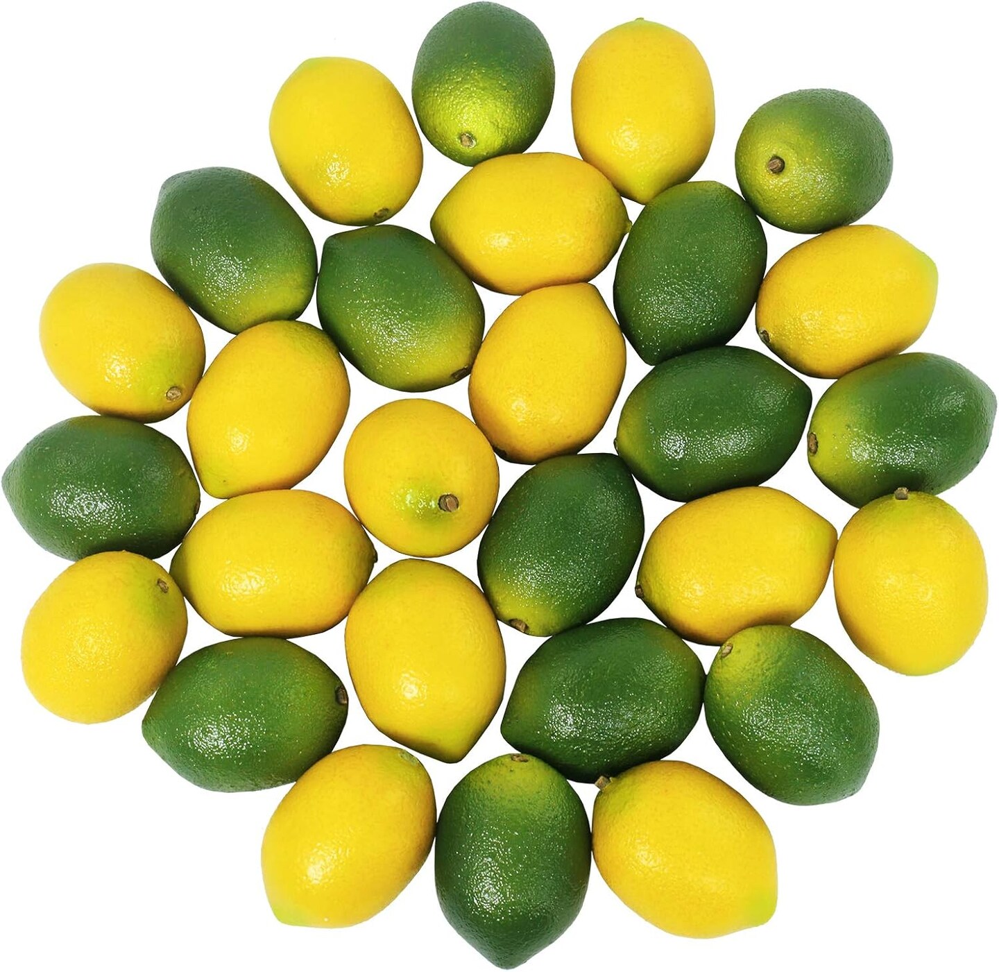28-Pack Artificial Lemons – Lifelike Green & Yellow Faux Fruits for Home, Kitchen, Party, or Table Decoration