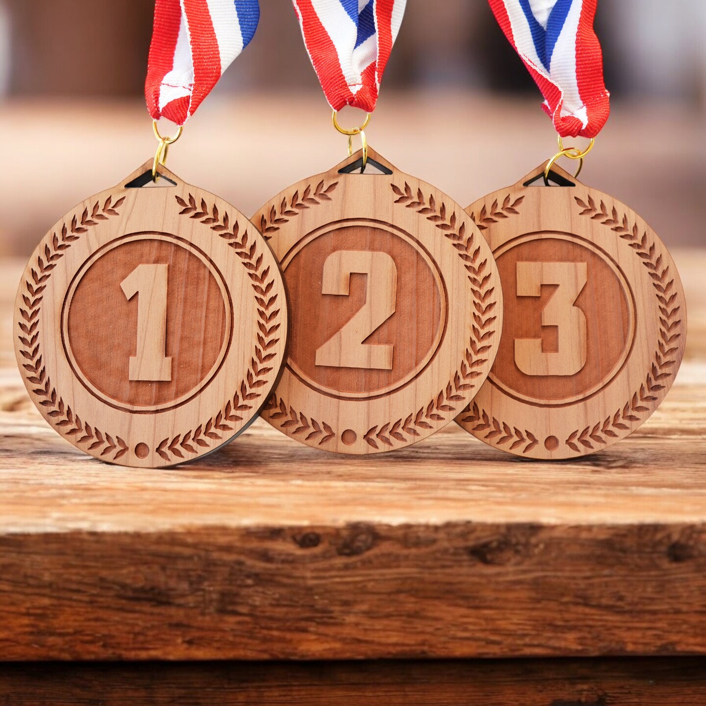 Award - 1st 2nd &#x26; 3rd Place Standard Medals - Cedar
