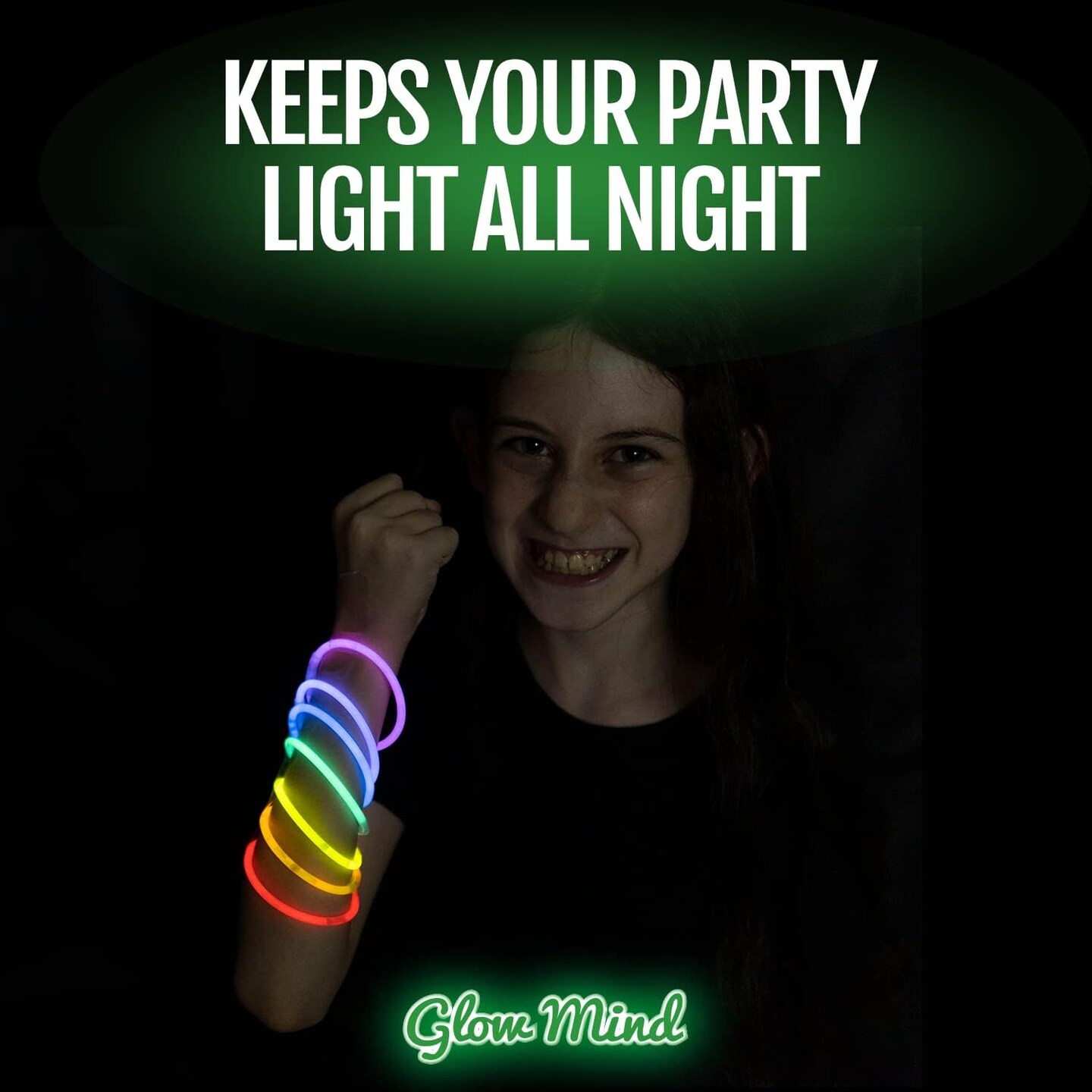 100 Ultra Bright Glow Sticks Bulk Party Pack - Glow in the Dark Party Supplies Pack - 8&#x22; Glowsticks Party Favors with Bracelets and Necklaces