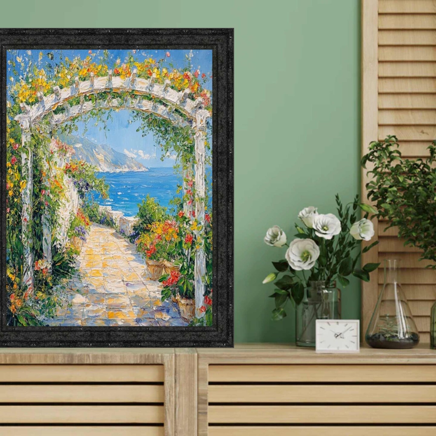 Industrial Iron Black Rail Picture Frame 12x12 frame