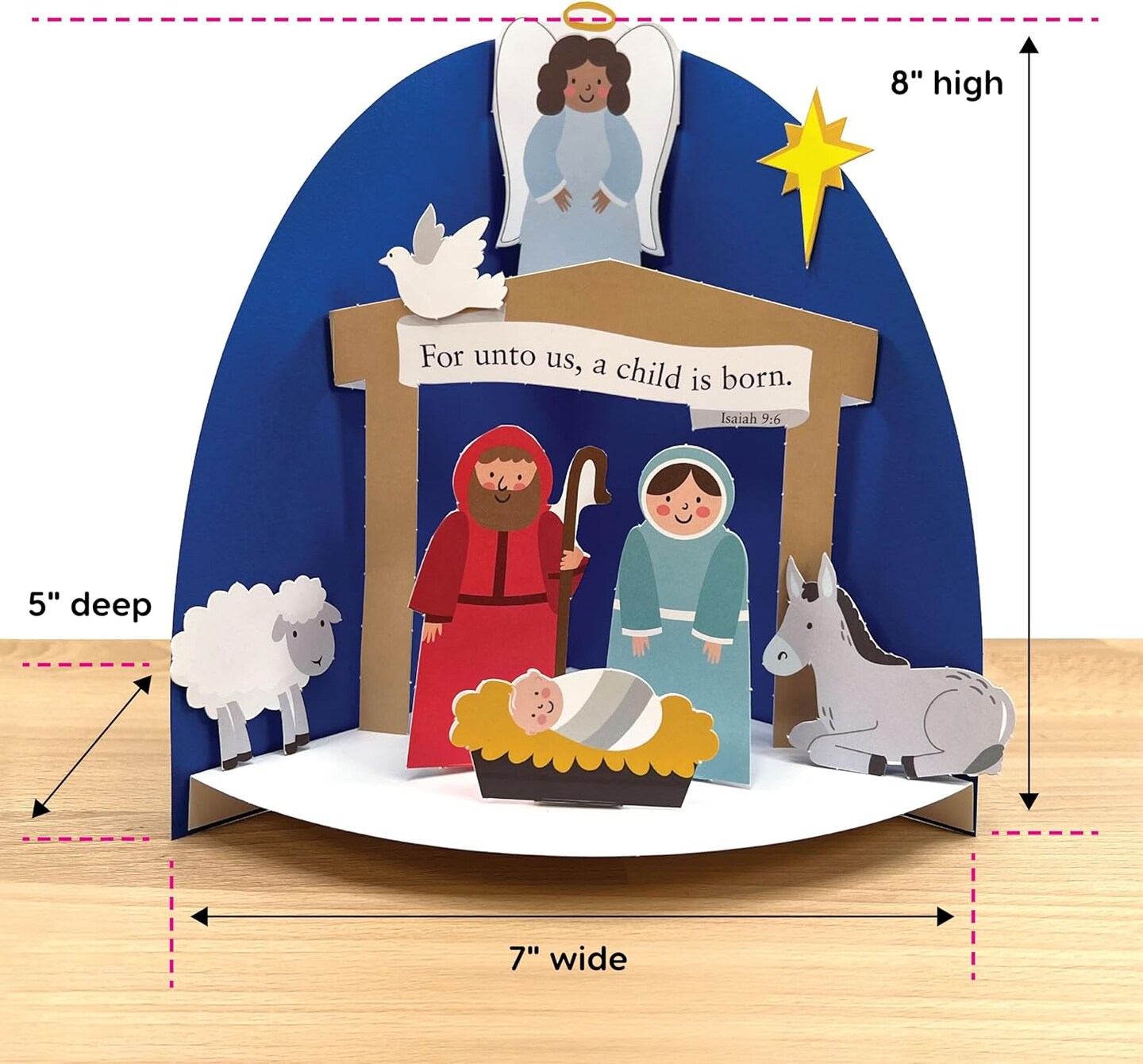 3-D Punch-Out Christmas Nativity Bible Craft Kit