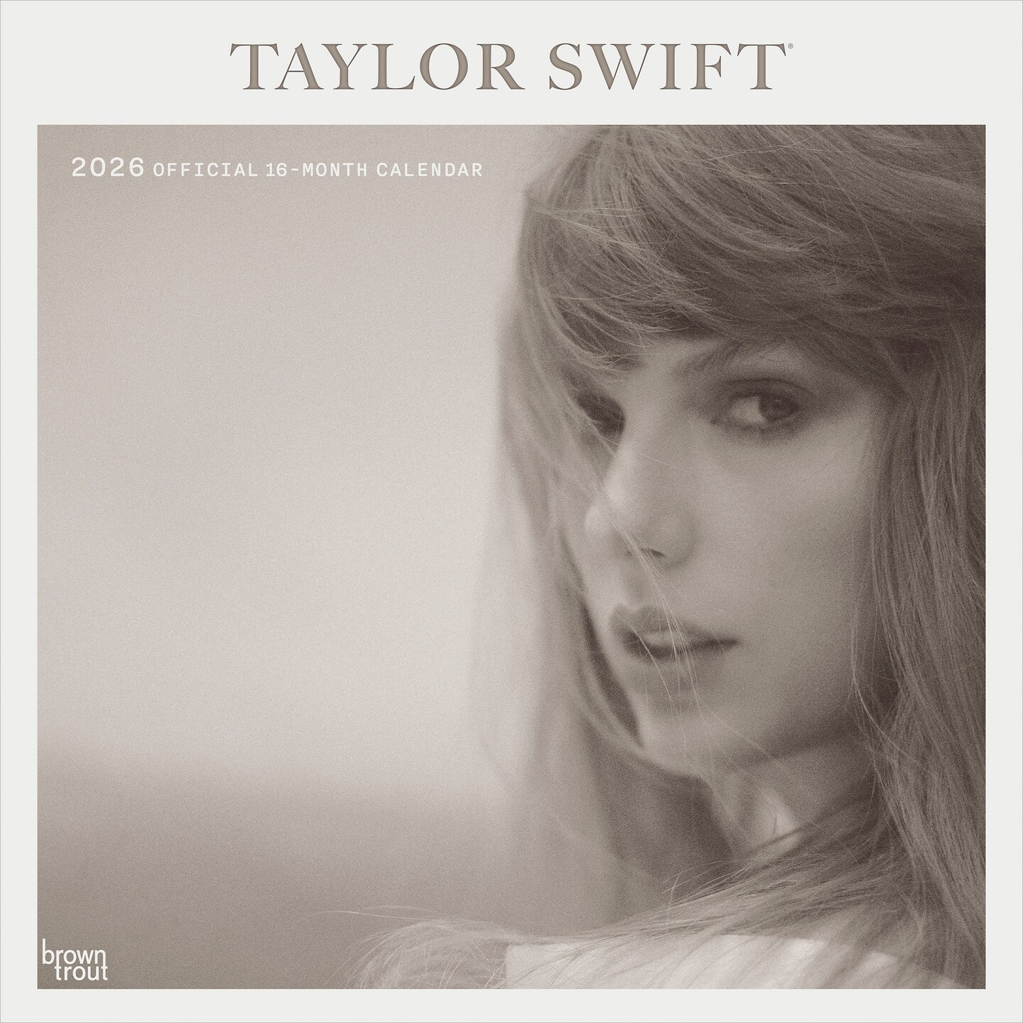 Taylor Swift OFFICIAL | 2026 12 x 24 Inch (Hanging) Monthly Square Wall Calendar | Plastic-Free | BrownTrout | Music Pop Singer Songwriter Celebrity