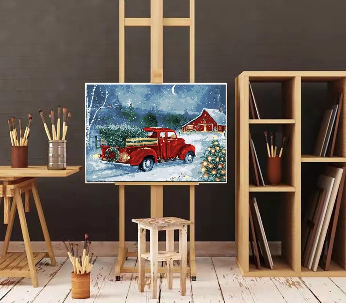 Christmas Paint by Numbers for Adults – Beginner-Friendly Oil Painting Kit
