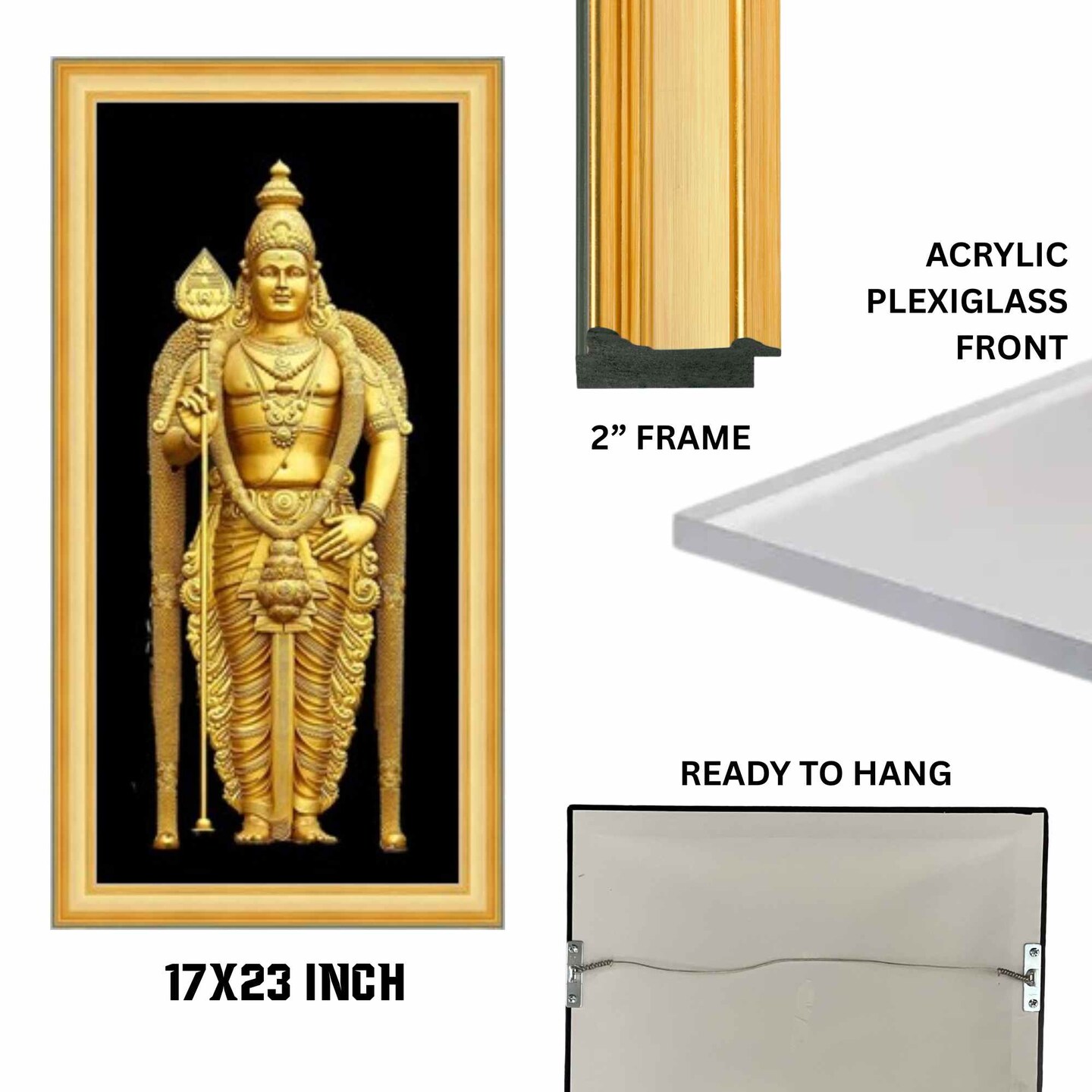Kartikeya Murugan Photo Frame Wall Decor - Hindu God of War
