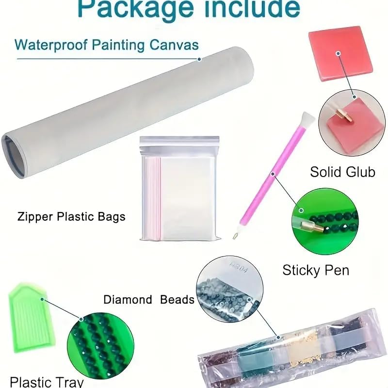 5D Beach Scenic Diamond Painting Kit – Road Diamond Art for Adults, DIY Full Drill Crystal Rhinestone Arts and Crafts (16x12 Inch)