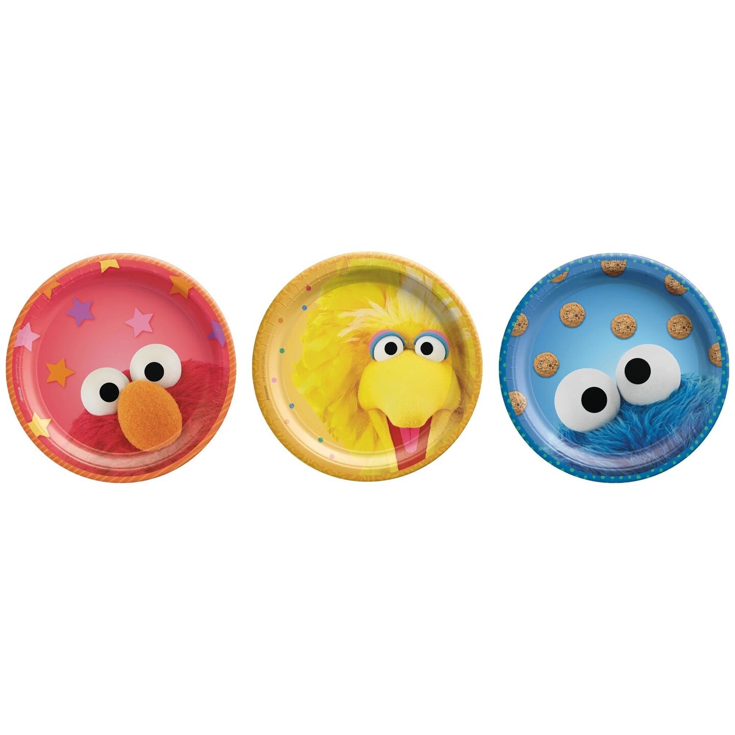 Everyday Sesame Street 7&#x22; Round Plates Assorted Design - 8ct