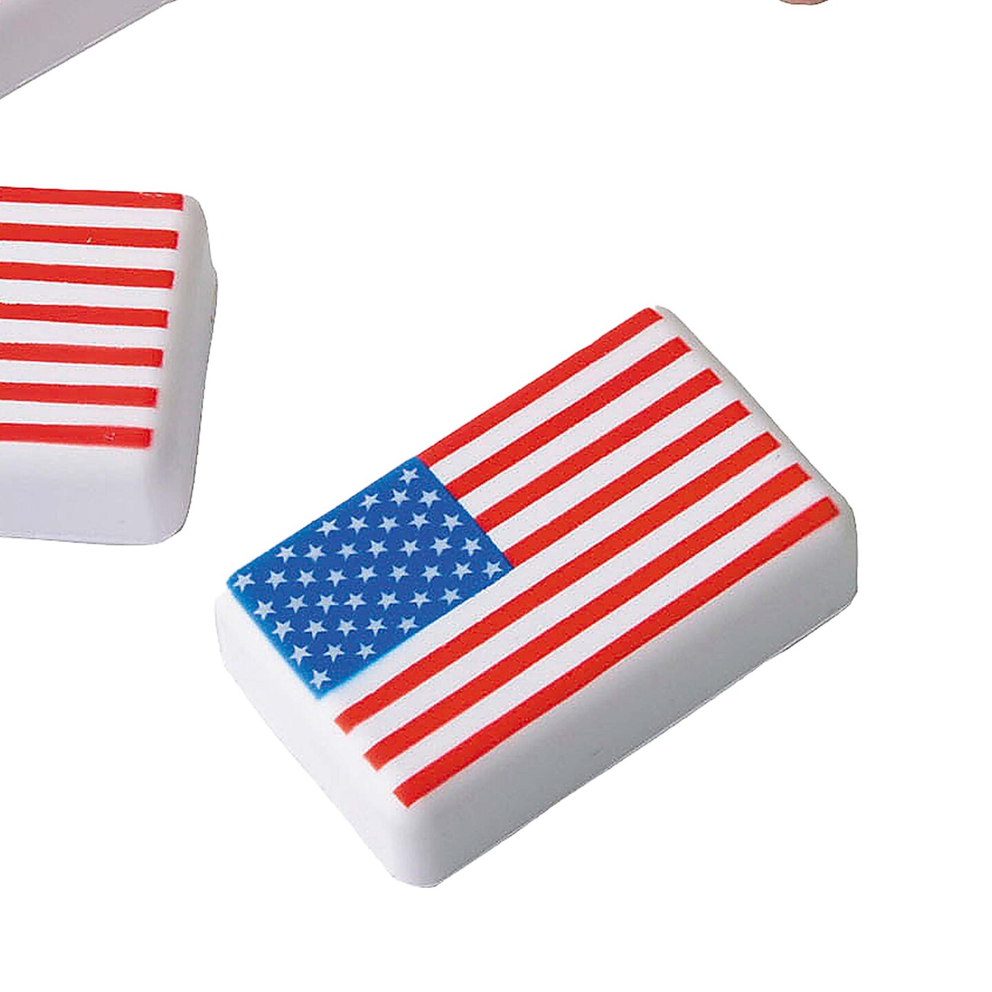 3&#x22; x 1 3/4&#x22; American Flag Red, White &#x26; Blue Foam Stress Toys 12 Pieces