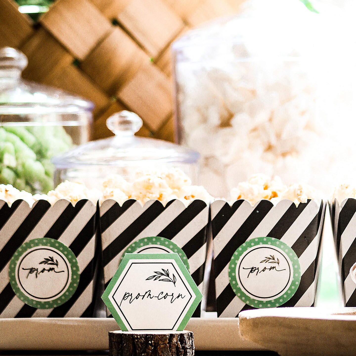 4th of July Mini Striped Popcorn Boxes 24 Pc.