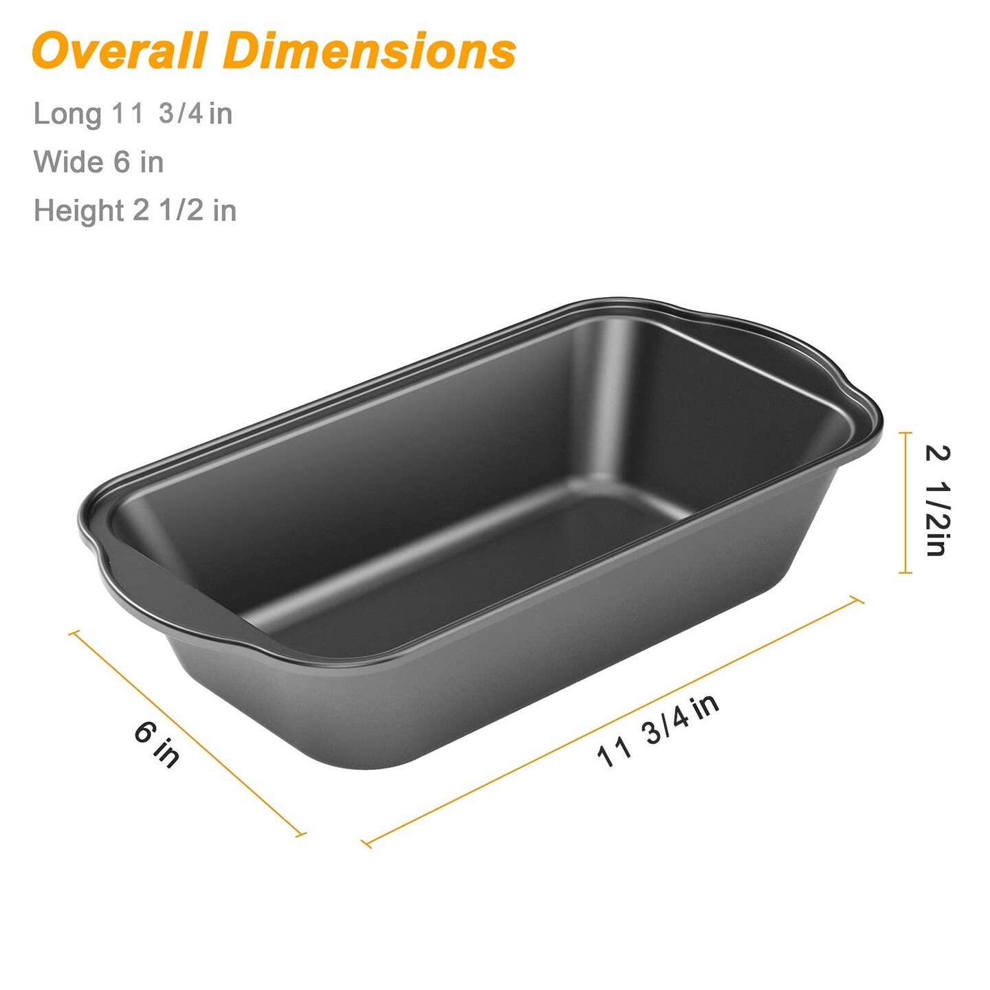 3 Pack Nonstick Carbon Steel Baking Bread Pan, Large Loaf Pan, 9 1/2&#x22; x 5&#x22;