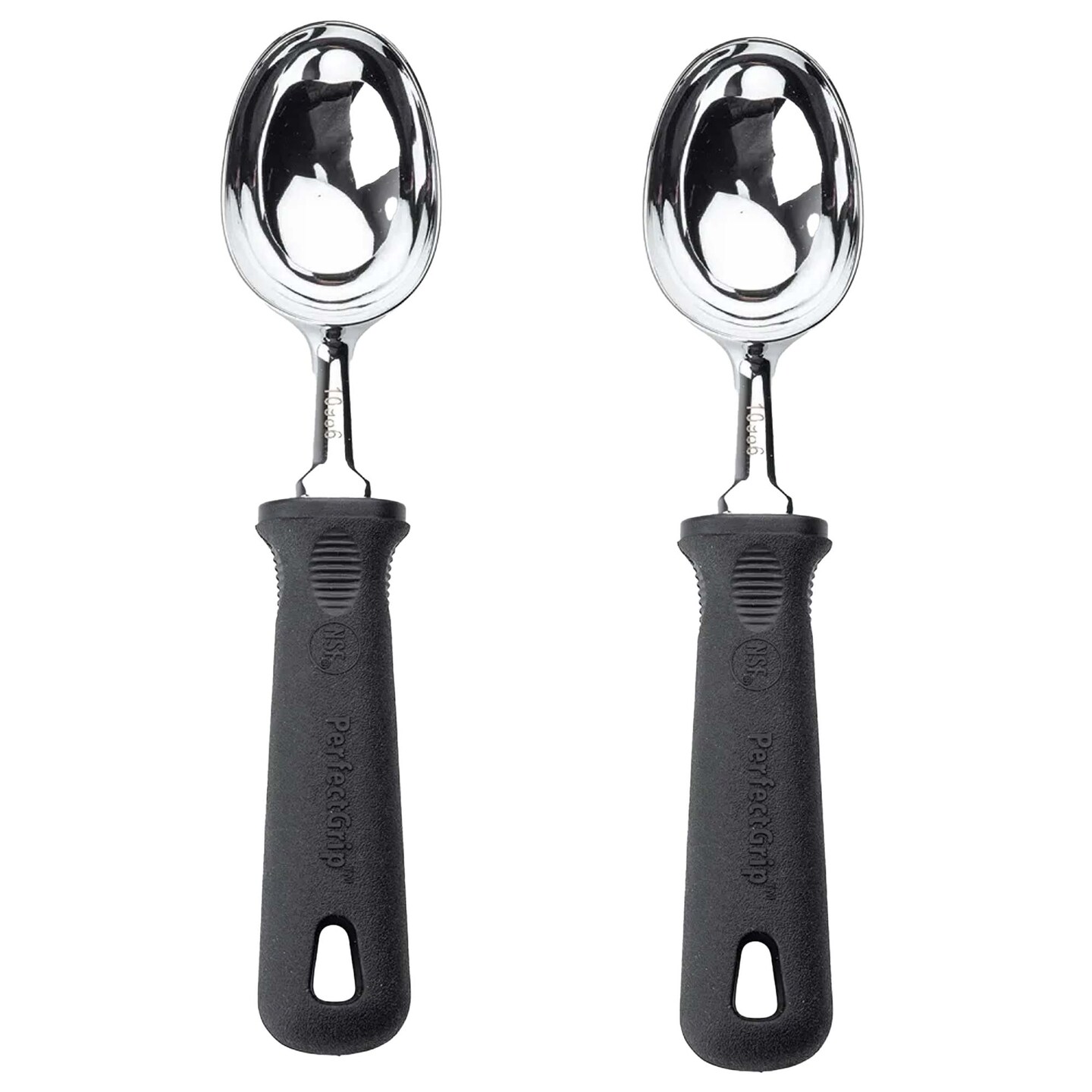 Ice Cream Scoop Size 60 Chrome Plated Non Slip Black Grip