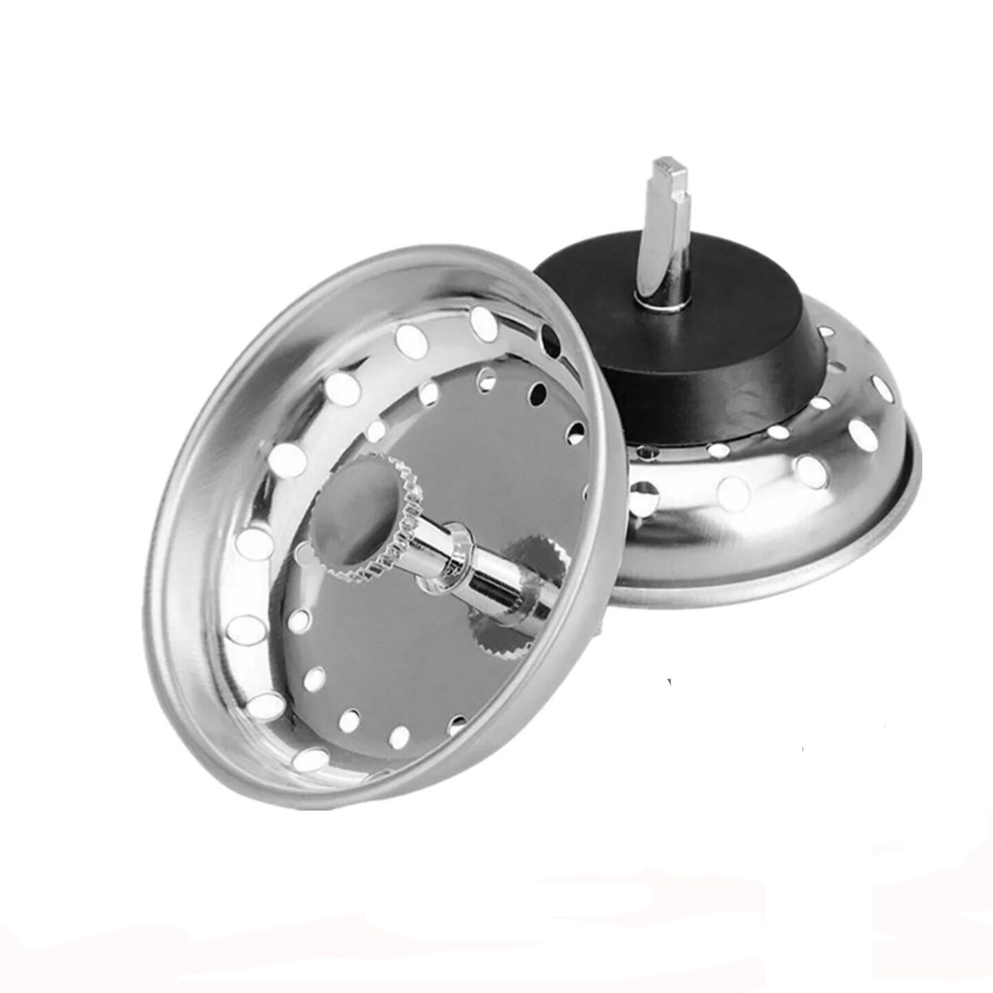 2 Pack Kitchen Sink Drain Stopper Basket Strainer Stainless Steel Plug