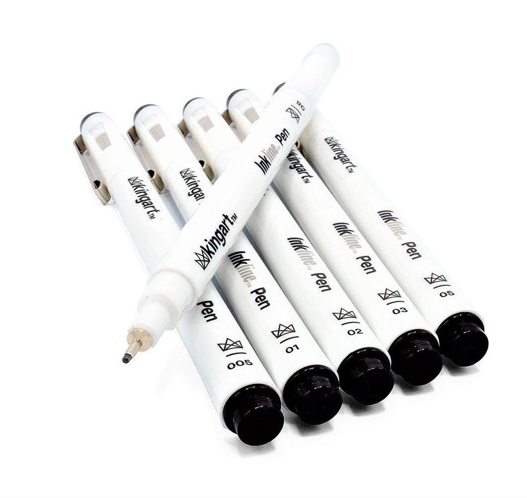 KINGART&#xAE; Inkline&#x2122; Fine Line Pen Set, 6  pc