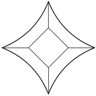 2-7/8&#x22; x 2-7/8&#x22; x 4-1/8&#x22; Pointed Star Glass Bevel - 4.7MM - 10 Pack