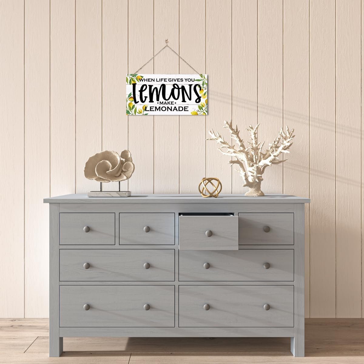Lemon Decor, When Life Gives You Lemons Make Lemonade Sign, Decorative Wall Plaque, Lemon Quotes Wood Sign, Inspirational Decor Sign, Summer Home Wall Decor, Living Room Decor, Kitchen Decor