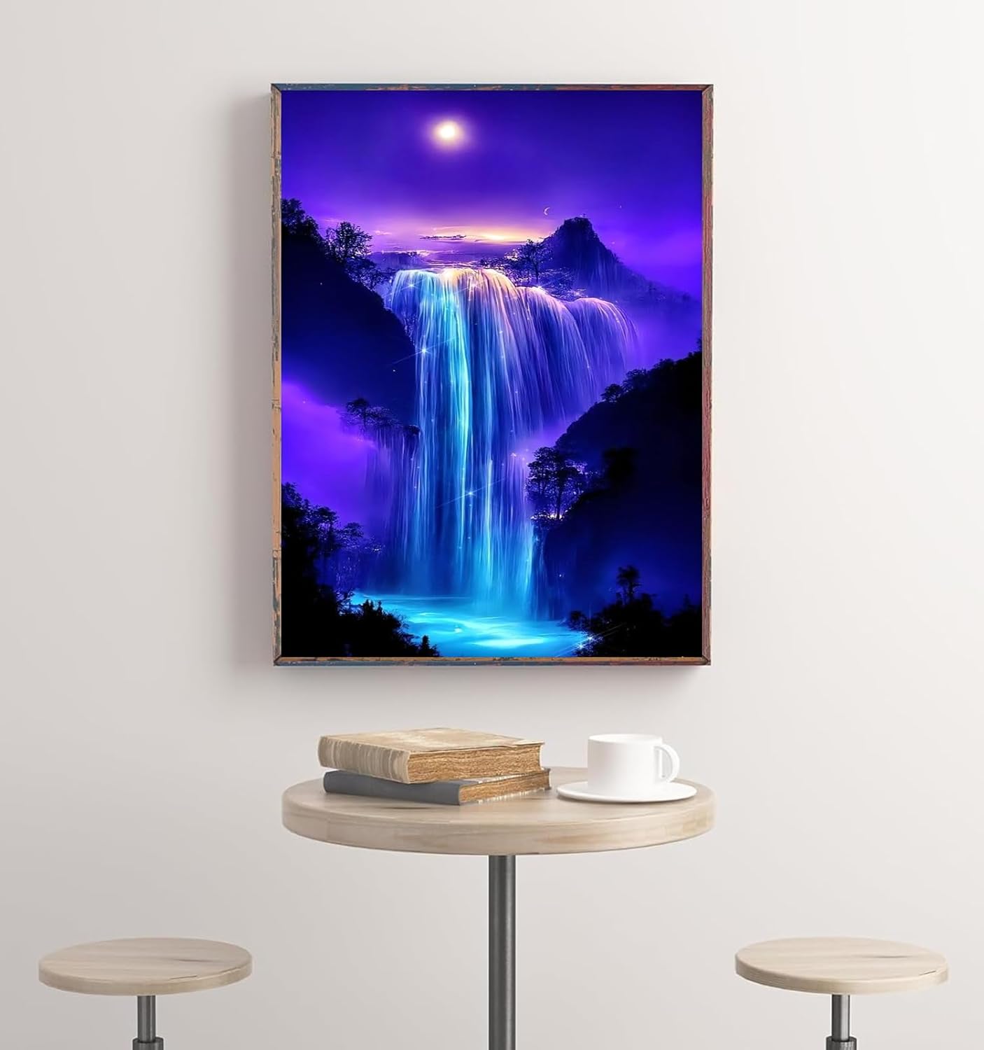 5D Waterfall Diamond Art Painting,Large Diamond Painting Kits for Adults,DIY Full Drill Crystal Rhinestone Arts