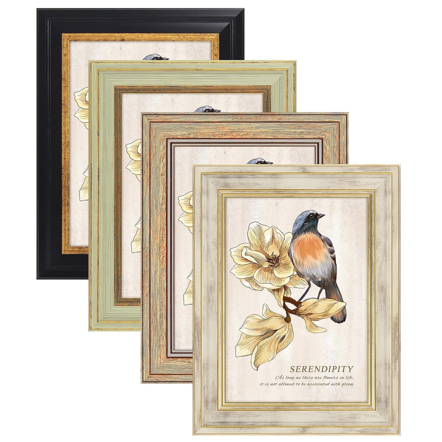 4 Pack 4x6 Picture Frame - Picture Frames with HD Plastic Cover,Photo Frame for Wall &#x26; Tabletop Picture Frames