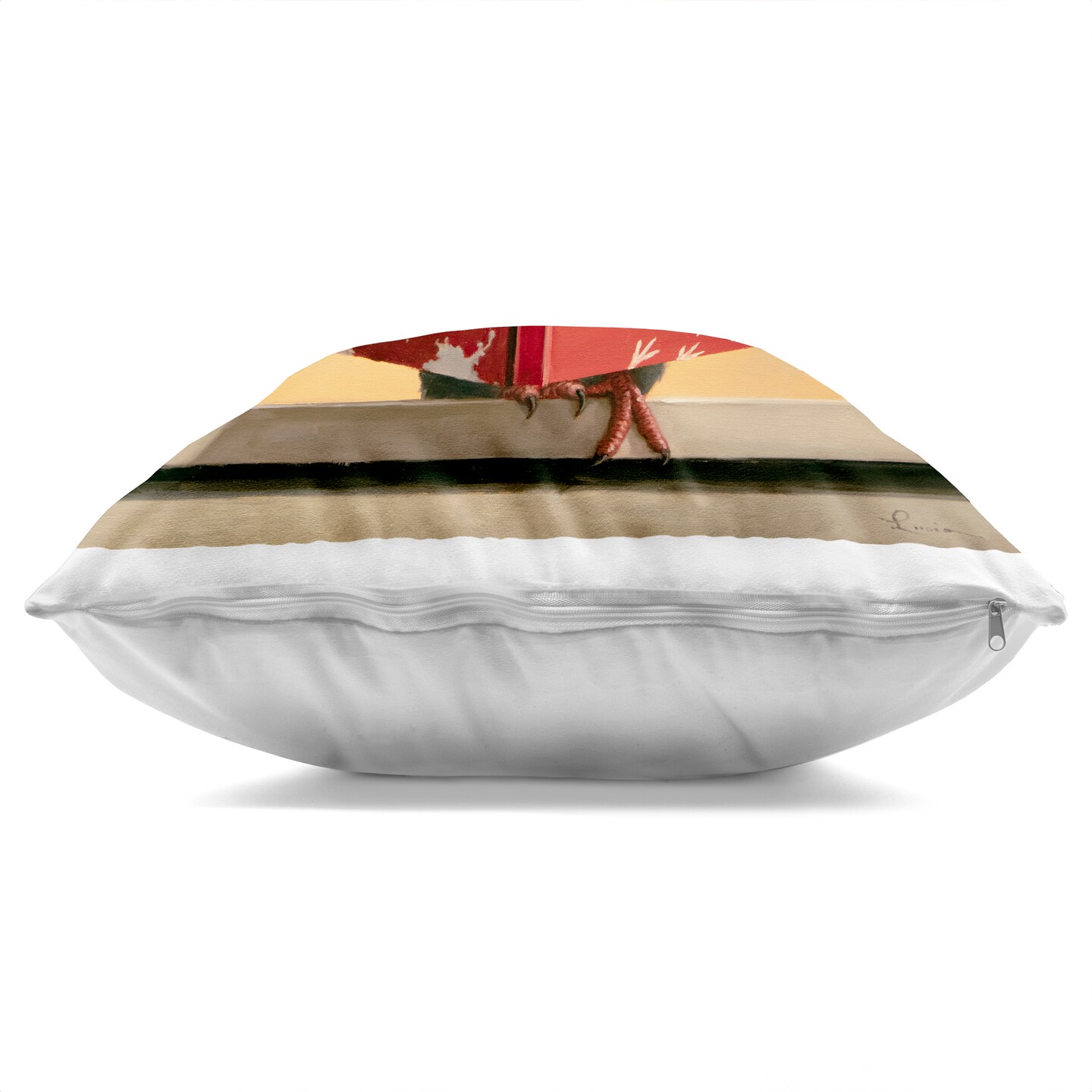 Stupell Industries Pigeon Reading Classic Literature Decorative Printed Throw Pillow, design by Lucia Heffernan, 18 x 7 x 18