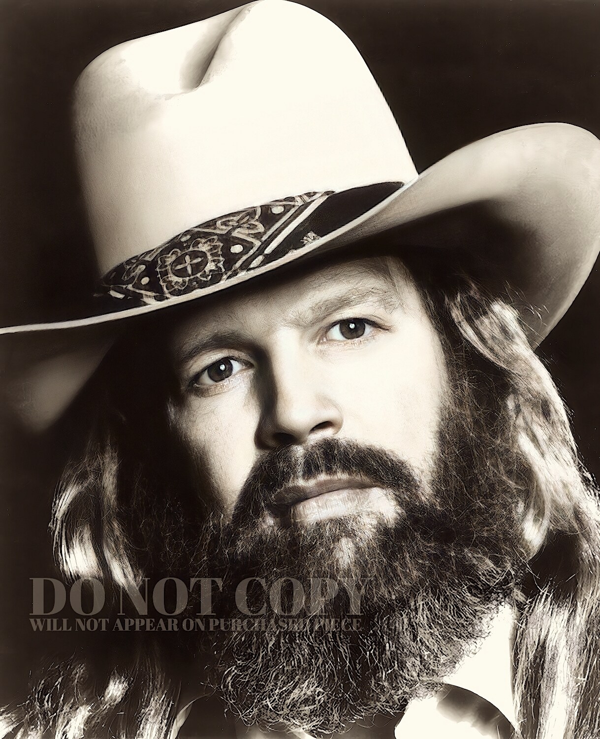 David Allan Coe Photograph 8 X 10 | Awesome 1970s Portrait