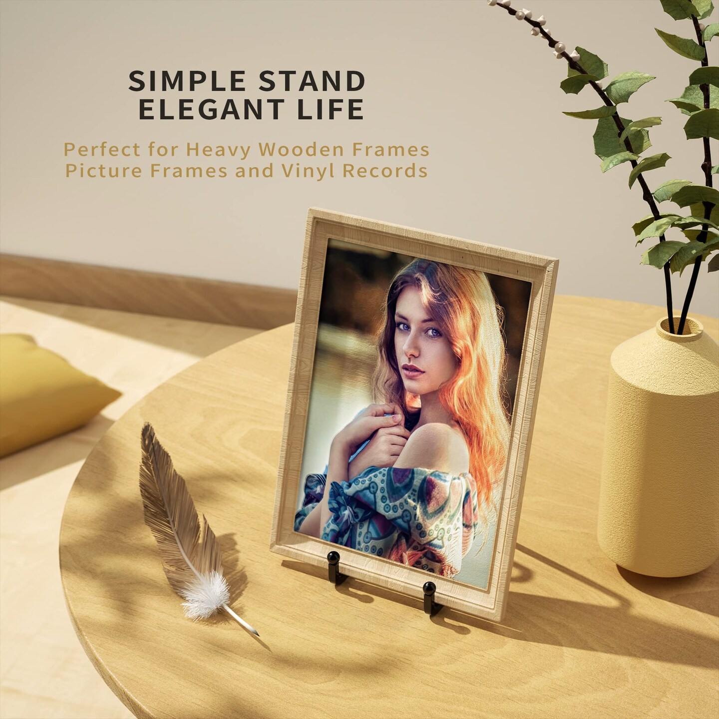 3 Pack 6 Inch Plate Stands for Display - Metal Square Wire Plate Holder Display Stand + Picture Frame Stand Holder Easel for Decorative Plate, Book, Plaque, Photo, Platter (Black 3pcs)