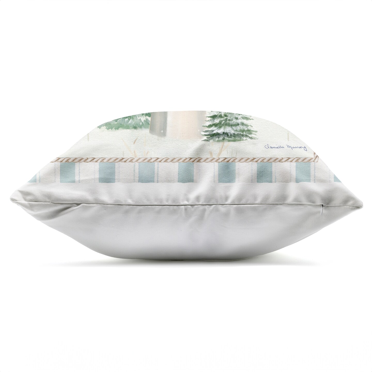 Stupell Industries Coastal Holiday Lighthouse Outdoor Printed Pillow, design by Danielle Murray, 18 x 7 x 18