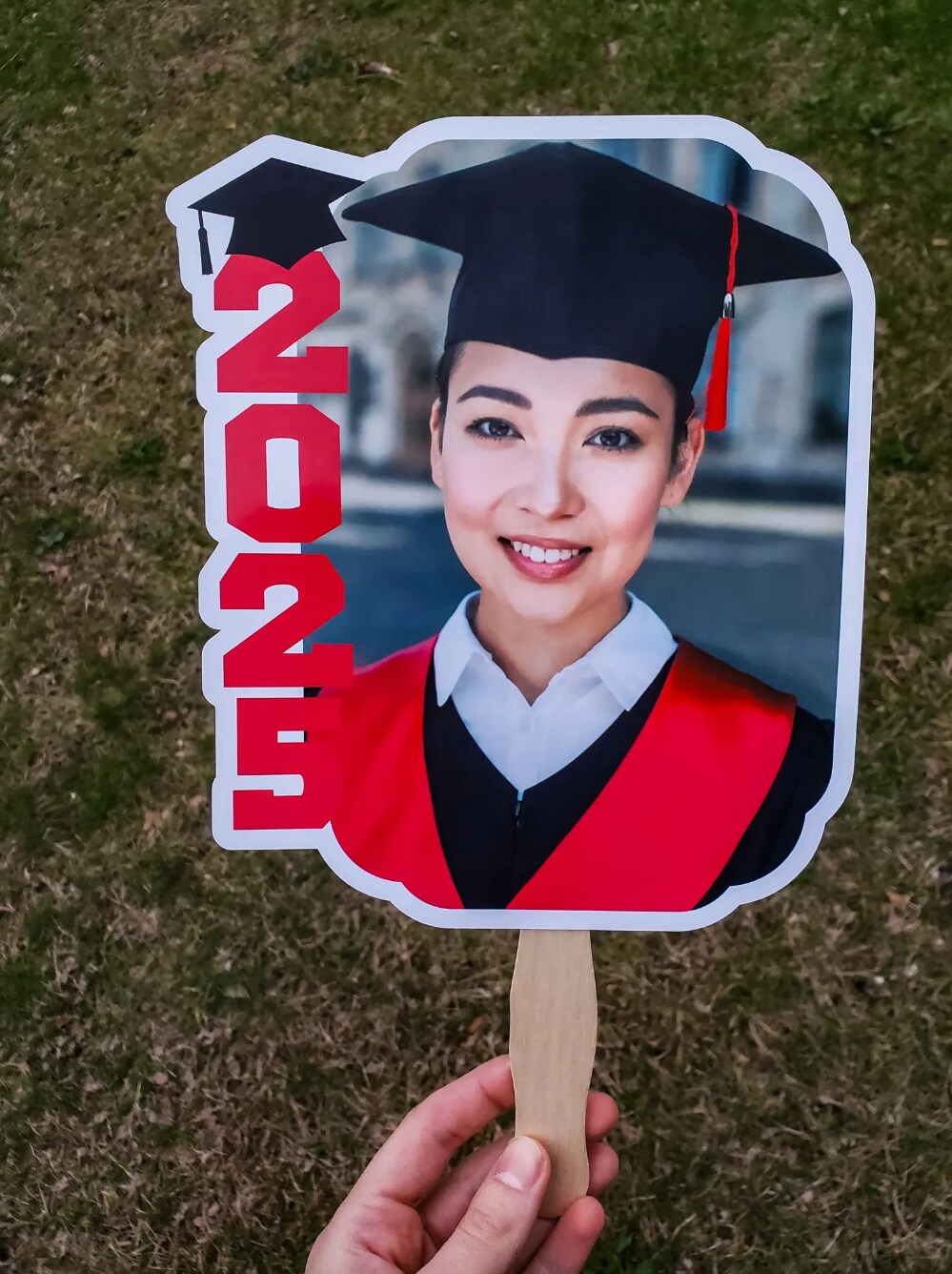 Custom Graduation Face on a Stick – Class of 2025, Personalized Big Head  Cutout, Graduate Face Hand Paddle, Party Favor Photo Prop,Graduate