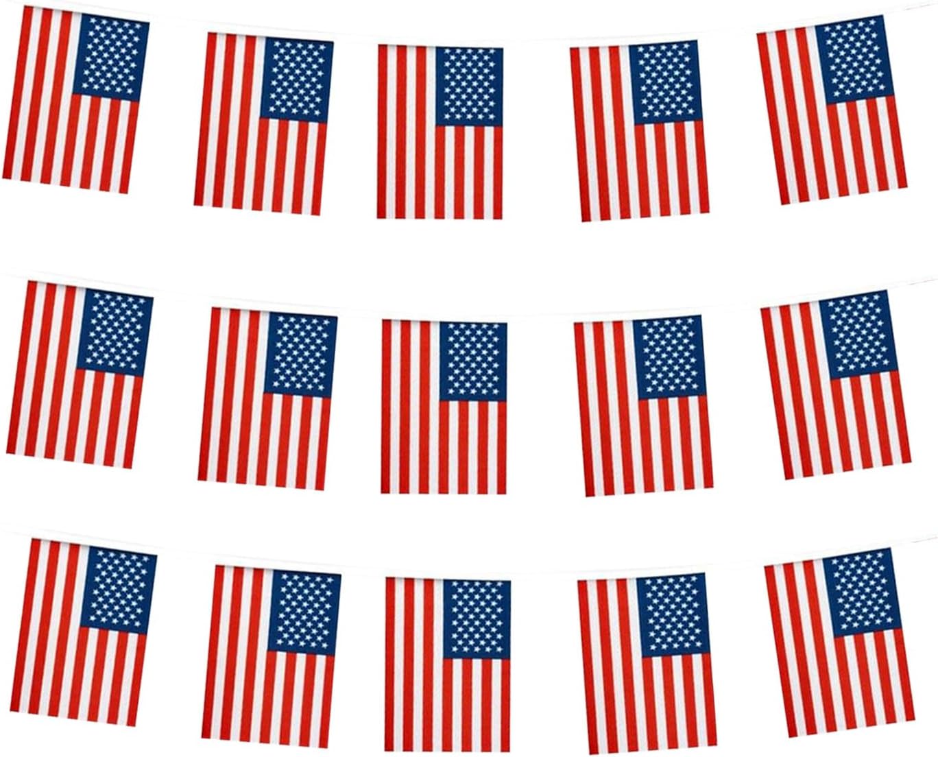 American Flag Banner, Small American Flag Mini USA Flags, Used for Party School Sports Events Patriotic Festival Decorations
