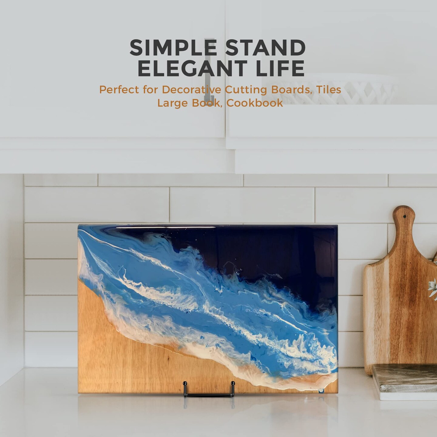 Plate Stands/Holder for Display, 8 Inch, Large, Metal Frame for Picture, Decorative Platter, Book, Photo Easel (2 Pack)