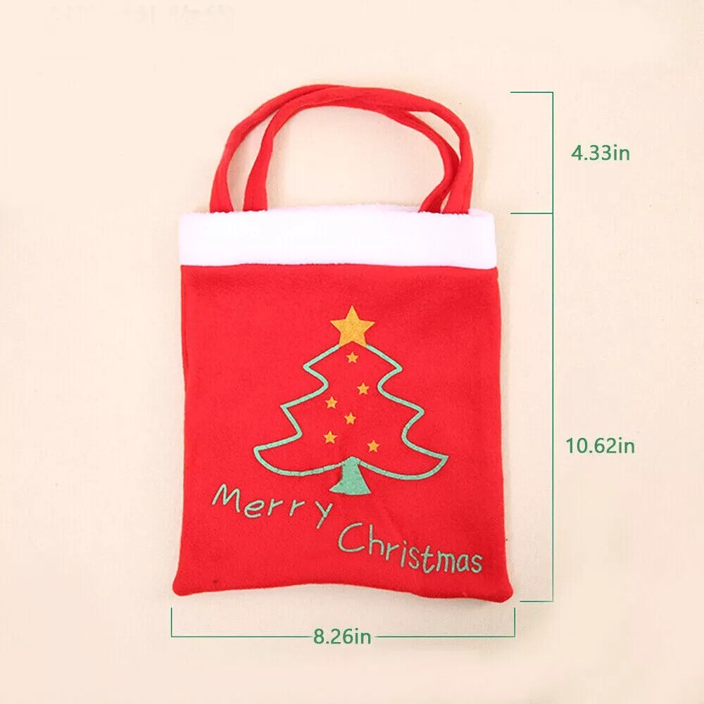 5Pcs Santa Pants Christmas Tree Elves Elk Candy Bag Storage Bottle Bag Kit