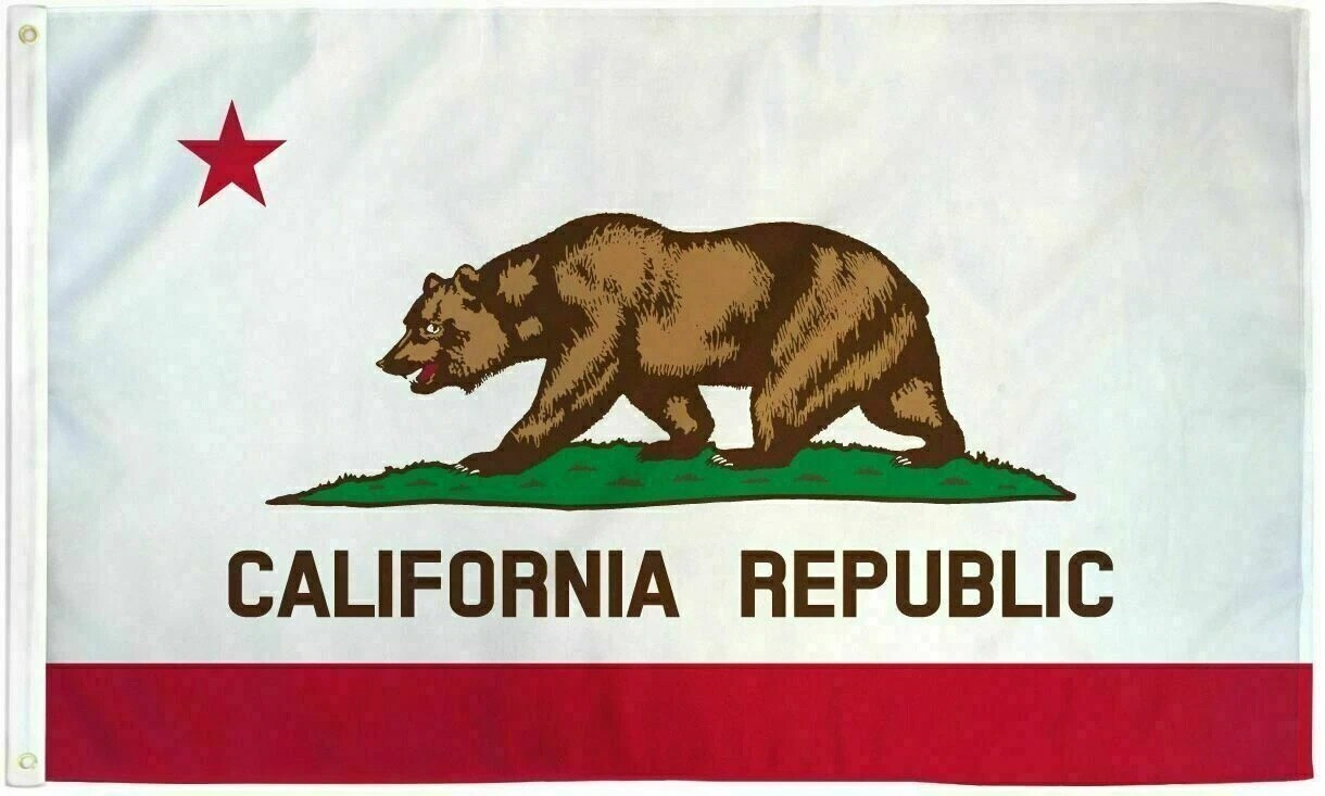 California Flag 3x5FT CA State Republic Bear Big Outdoor Garage Wall Decor