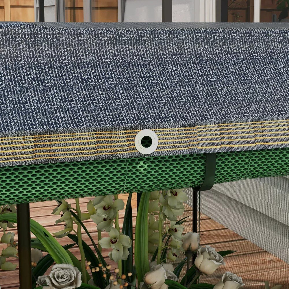 Galvanized Steel Raised Garden Bed with Crop Cage &#x26; Shade Cloth